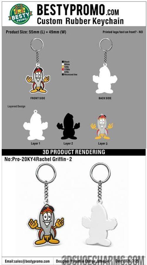 Custom Rubber Clog Charms/Rubber keychains-20260805-20