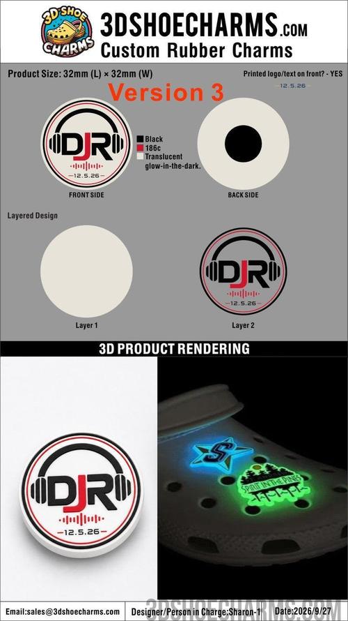 Custom Rubber Clog Charms(Glow in the dark)-20261006-32-1