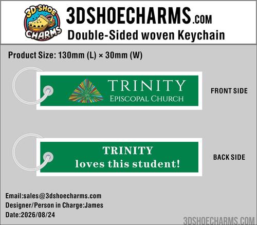Custom Double-Sided Woven Flight Key Tag – 20260831-20