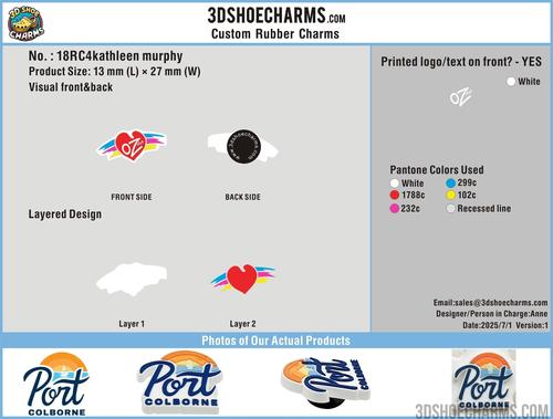 Custom Rubber Clog Charm-18RC4kathleen murphy250630