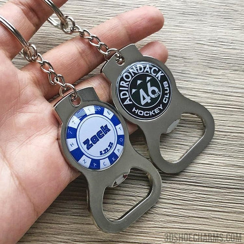 Custom Zinc Alloy Opener Keychains with Domed Logo