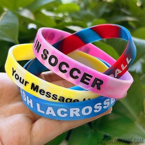Custom Swirl Silicone Wristbands