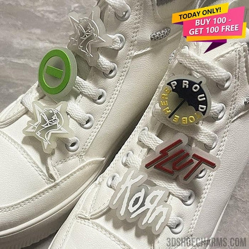 Glow-in-the-Dark Custom Clip Shoe Charms
