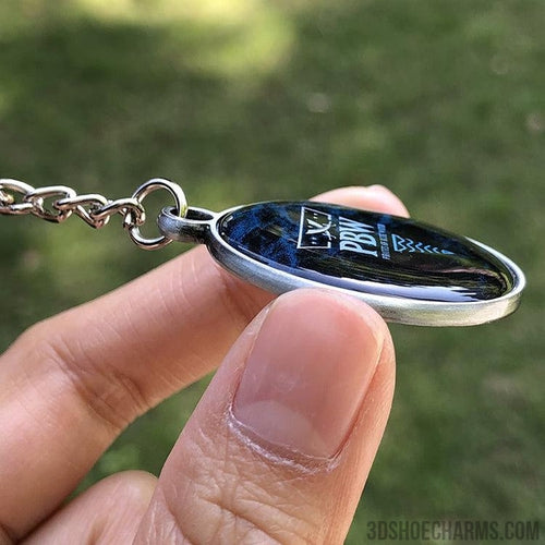 Metal Keychain with Double-Sided Doming