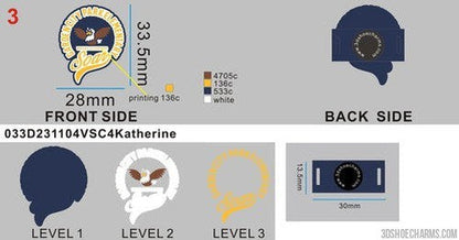03-CUSTOM MULTIFUNCTION SHOE CHARMS - 3D240612VSC4Katherine