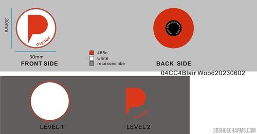 CUSTOM SHOE CHARMS-04CC4Blair Wood