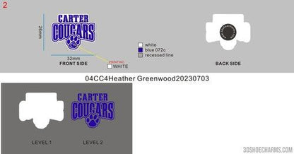 CUSTOM CLOG CHARMS - 04CC4Heather Greenwood