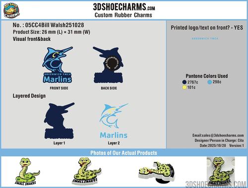 CUSTOM SHOE CHARMS-05CC4Bill Walsh251028