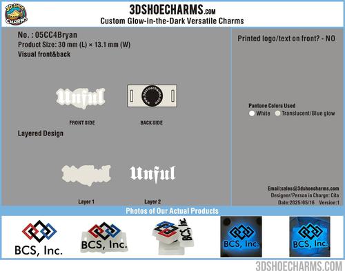Custom Glowing Versatile shoe charms-05CC4Bryan0516