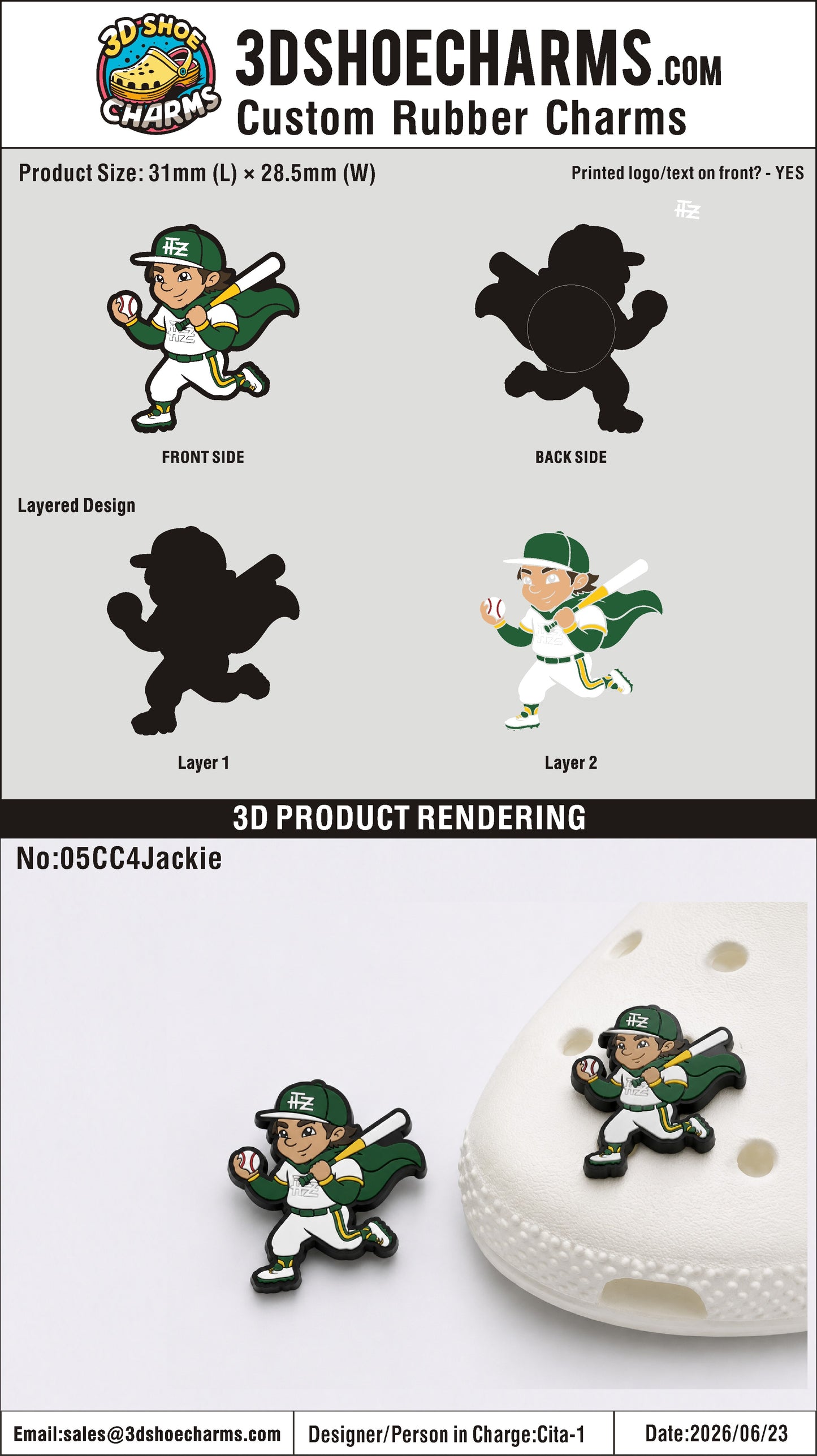 Custom Rubber Clog Charms-260624-05