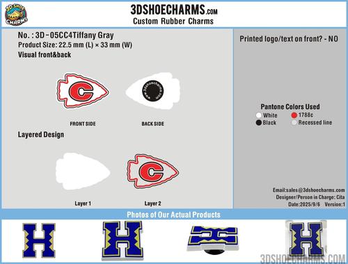 custom shoe charms-05CC4Tiffany Gray250907