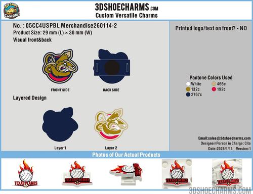 custom versatile shoe charms-05CC4USPBL Merchandise260114-reorder