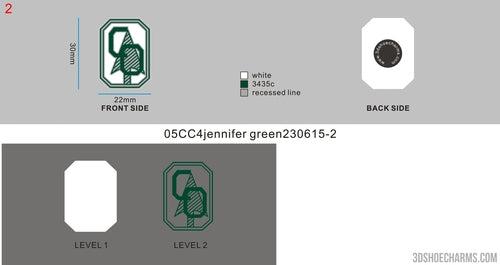 CUSTOM SHOE CHARMS-05CC4jennifer green