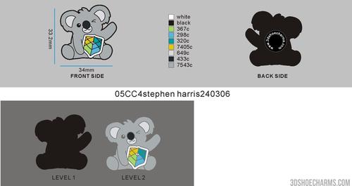 custom shoe charms-05CC4Stacey-Reorder Koala