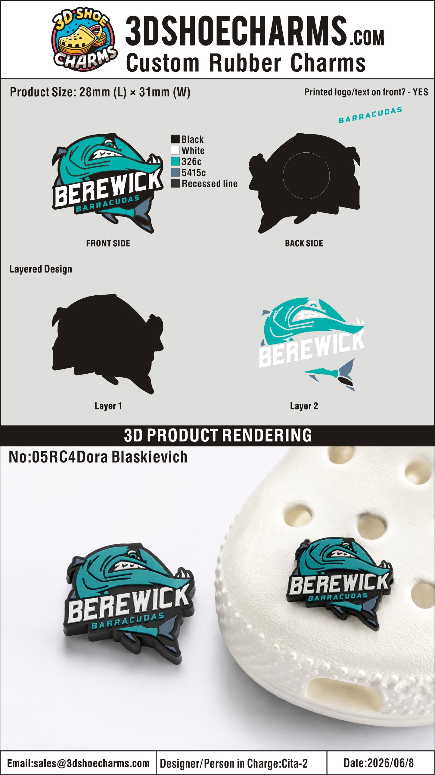 Custom Rubber Clog Charms-260609-05