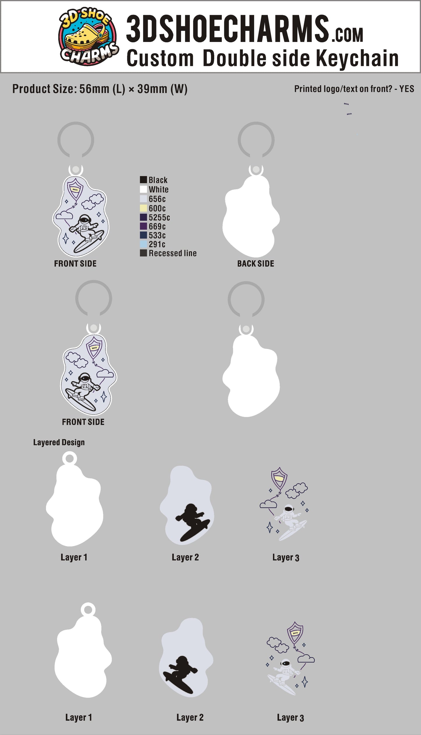 Double-Sided 3D Rubber Keychain-260712-05