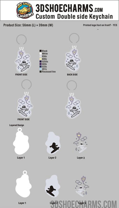 Double-Sided 3D Rubber Keychain-260712-05