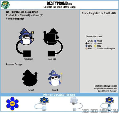 custom glowing shoe charms and straw toppers-05RC4Marie