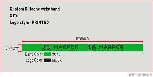 custom Silicone Wristband and glowing shoe charms-05SW4Mara Green240319