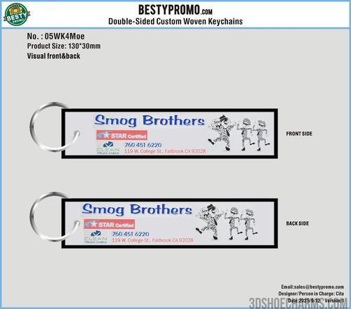Double-Sided Custom Woven Keychains-05WK4Moe
