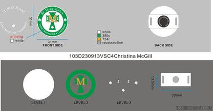 Custom Versatile Shoe Charms - 103DVSC4Christina McGill