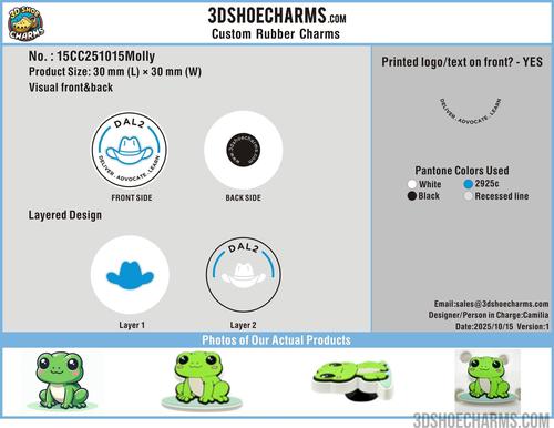Custom Rubber Clog Charms 15CC251015Molly