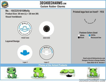 Custom Rubber Clog Charms 15CC251015Molly