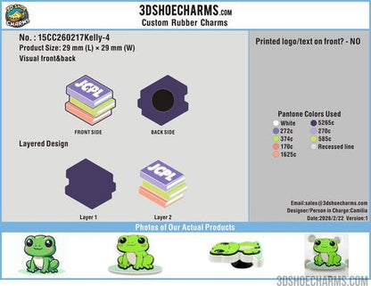 Custom Rubber Clog Charms 3d-15CC260217Kelly