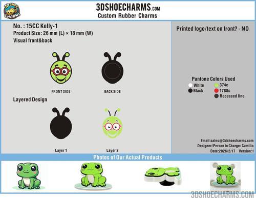 Custom Rubber Clog Charms 3d-15CC260217Kelly-2