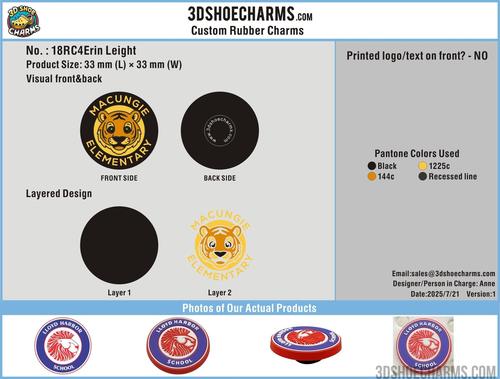 Custom rubber clog charm-18RC4Erin Leight250721