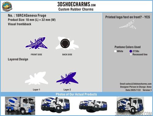 Custom rubber clog charm-18RC4Geneva Fruge250723