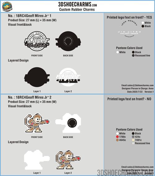 Custom rubber clog charm-RE18RC4Geoff Mires Jr250722