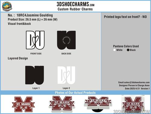 Custom Rubber Clog Charm-18RC4Jasmine Goulding210425