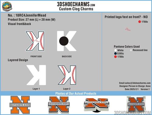 Custom rubber clog charm-18RC4JenniferMead