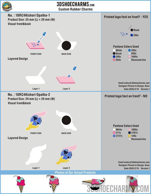 custom rubber clog charm-18RC4Kishori Opatha