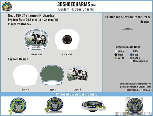 Custom rubber clog charm-18RC4Shannon Richardson250606