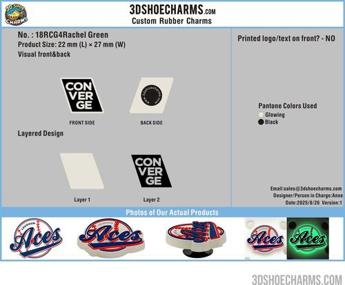 Custom Rubber Charm Glowing-18RCG4Rachel Green250826