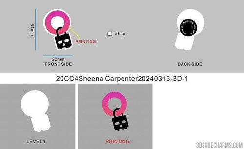 CUSTOM SHOE CHARMS - 20CC4Sheena Carpenter