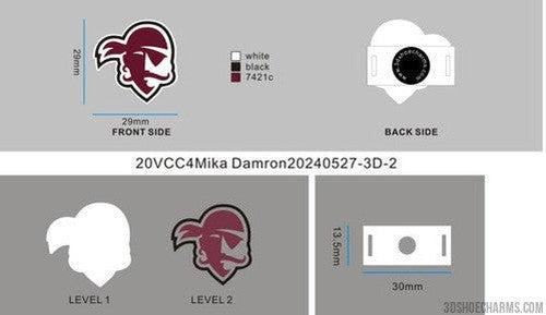 CUSTOM VERSATILE SHOE CHARMS-20VCC4Mika Damron