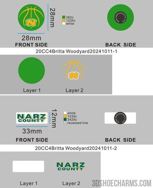 CUSTOM SHOE CHARMS-reorder 20CC4Britta Woodyard