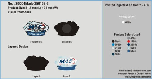 CUSTOM SHOE CHARMS-20CC4Mark-RE