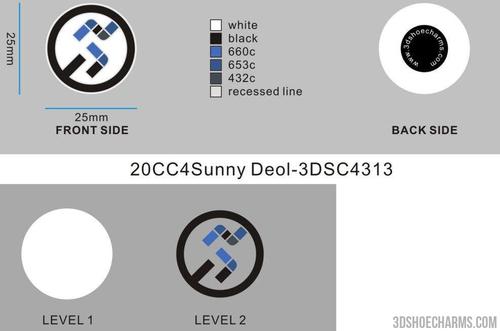 CUSTOM SHOE CHARMS-20CC4Sunny Deol-Reorder