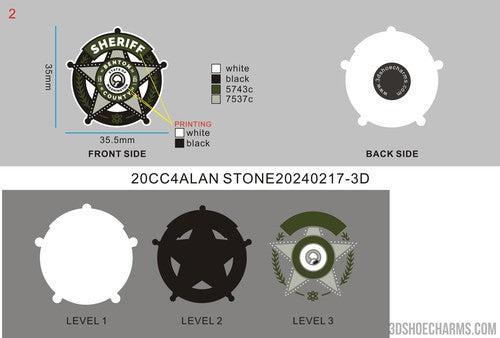 CUSTOM SHOE CHARMS -20CC4ALAN STONE-Reorder