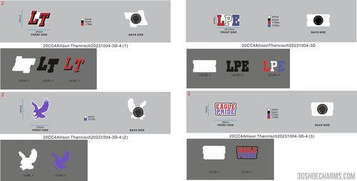 CUSTOM SHOE CHARMS -20CC4Allison Thannisch