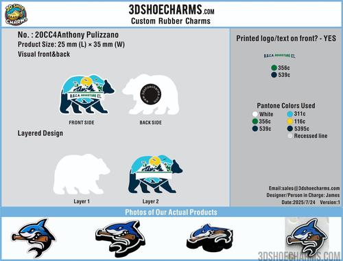 CUSTOM SHOE CHARMS-20CCANTHONY PULIZZANO 250724
