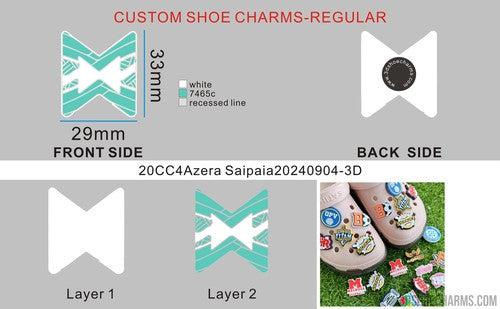 CUSTOM SHOE CHARMS-20CC4Azera Saipaia