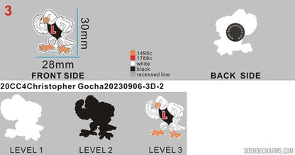 CUSTOM SHOE CHARMS - 20CC4Christopher Gocha