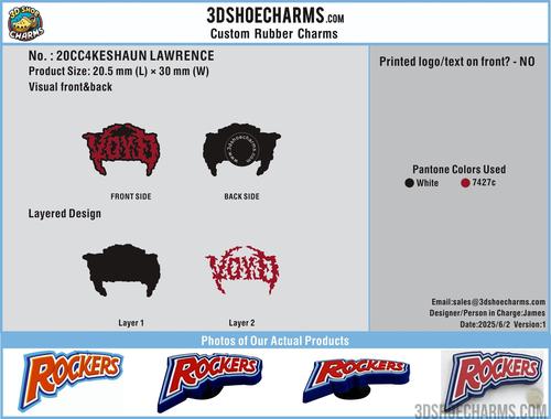 Custom Shoe charms-20CC4KESHAUN LAWRENCE250602