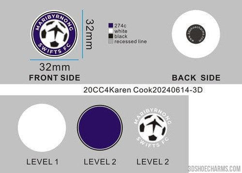 CUSTOM SHOE CHARMS-20CC4Karen Cook