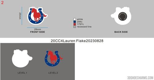 CUSTOM SHOE CHARMS - 20CC4Lauren Flake